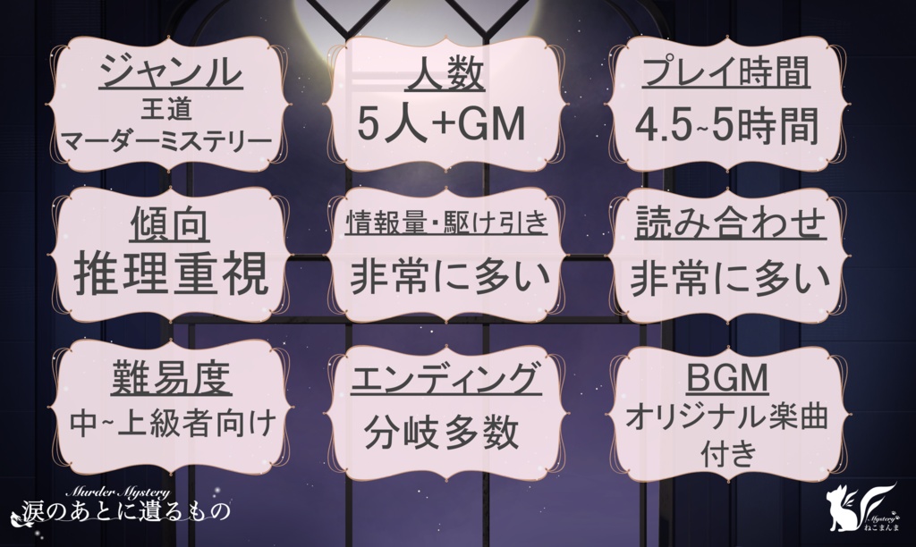 涙のあとに遺るもの【マーダーミステリー】