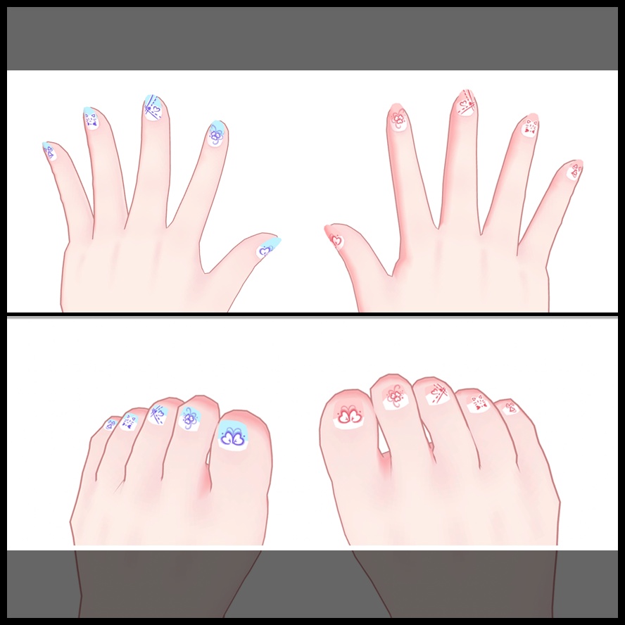 【ここあ専用】ネイル テクスチャ Kokoa Nail Texture