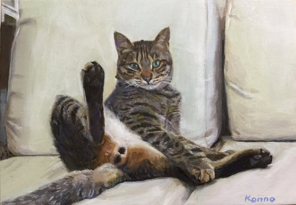 「ぴたり」サムホール 油彩