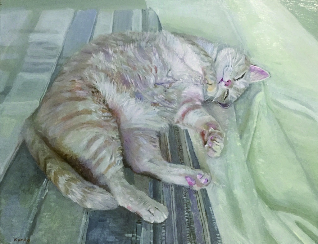 油絵 子猫