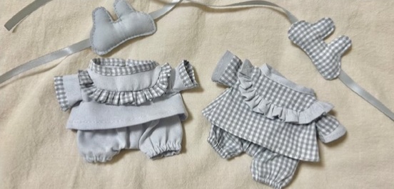 胸フリルパジャマセット