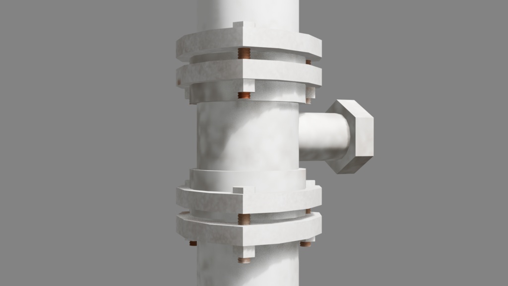 【3Dモデル】団地シリーズ:縦排水管セット(drainpipe)