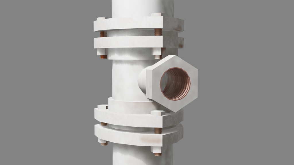 【3Dモデル】団地シリーズ：縦排水管セット（drainpipe）