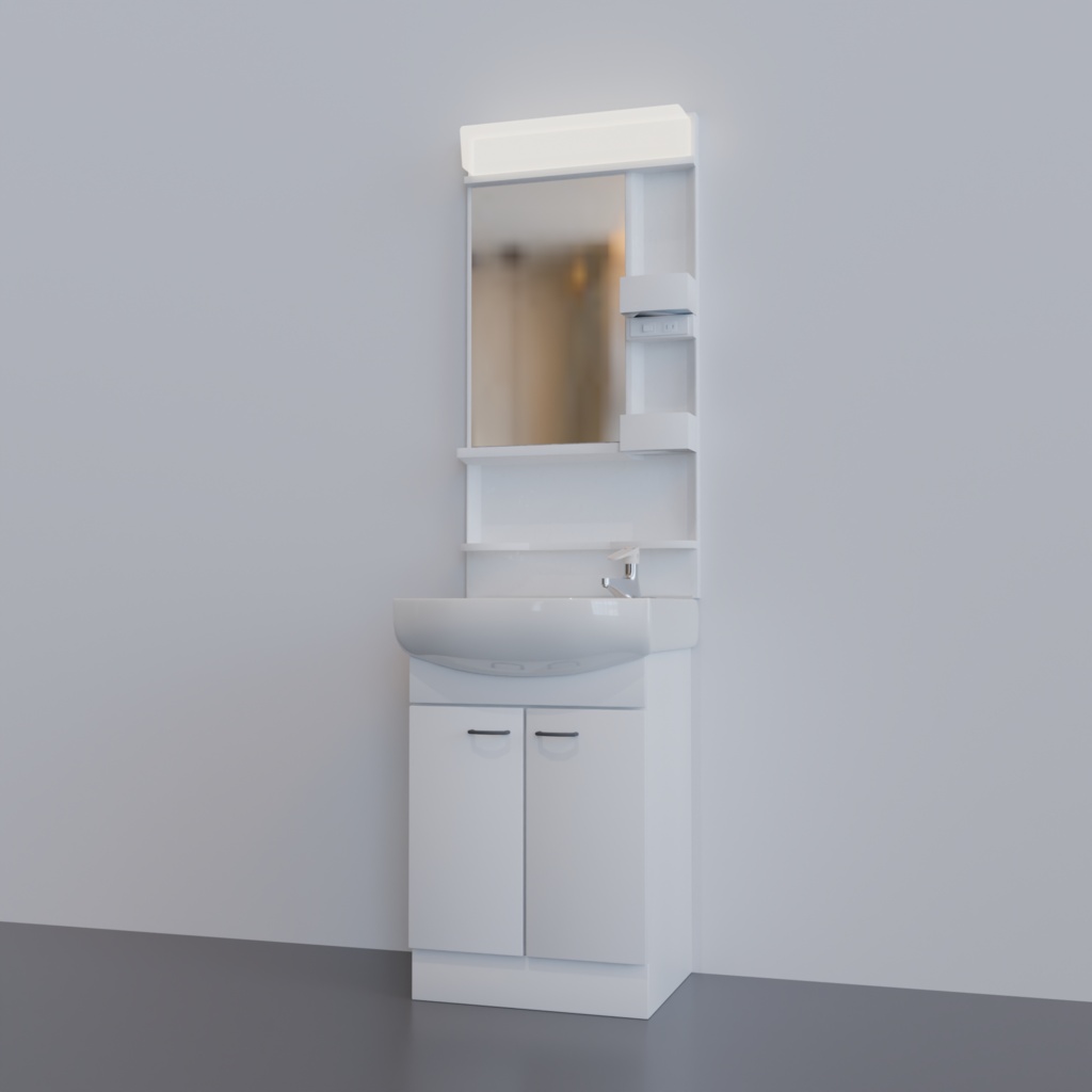 【3Dモデル】団地シリーズ:ユニット洗面台セット(bathroom sink)