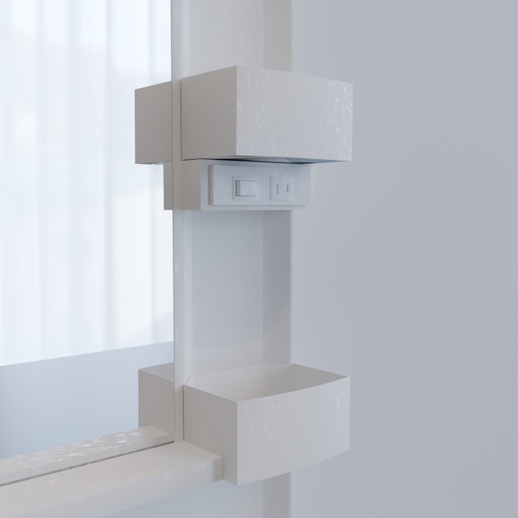 【3Dモデル】団地シリーズ:ユニット洗面台セット(bathroom sink)