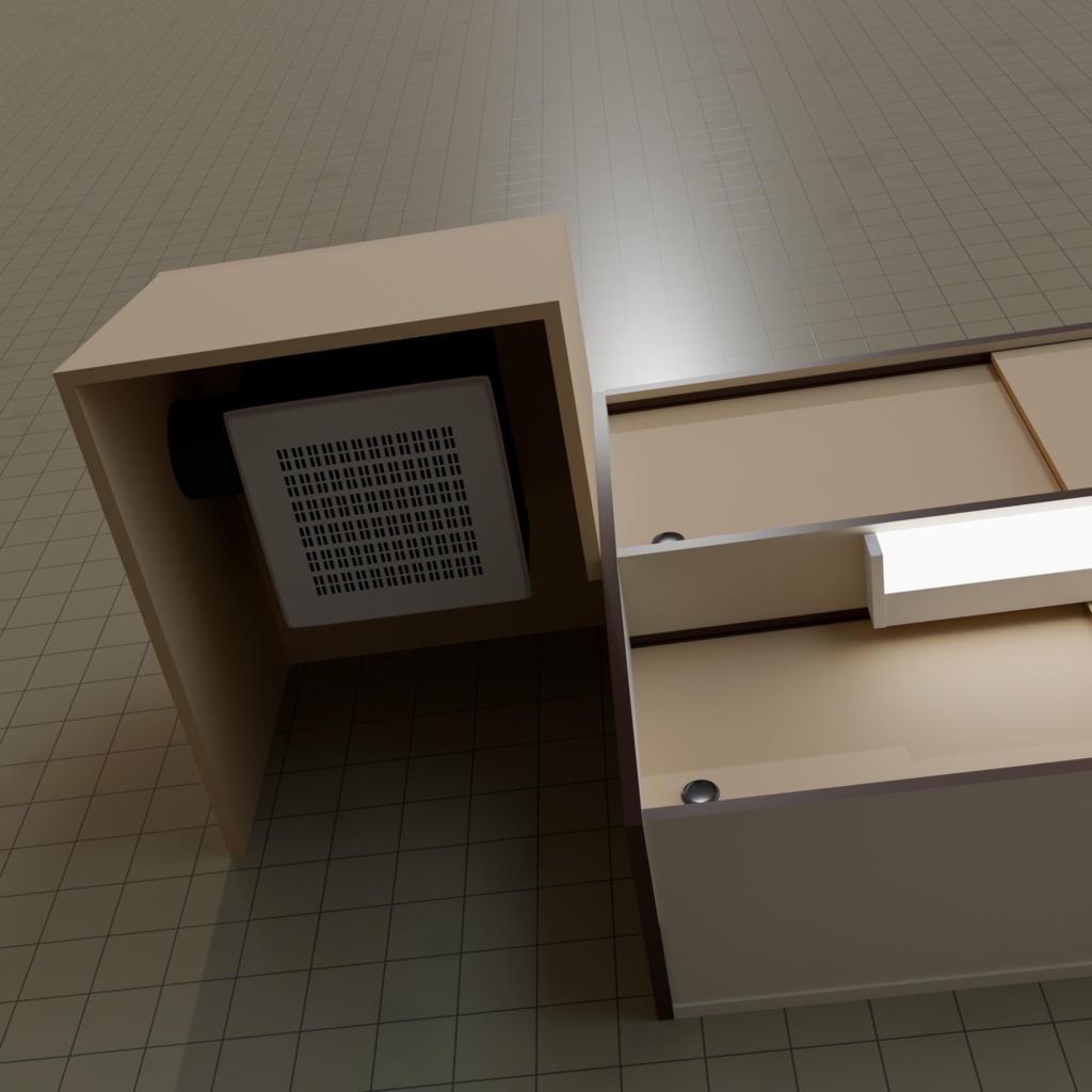 【3Dモデル】団地シリーズ:キッチンセット(kitchen set)