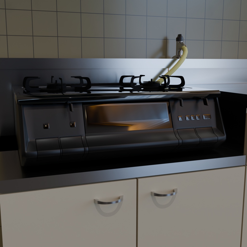 【3Dモデル】団地シリーズ:キッチンセット(kitchen set)