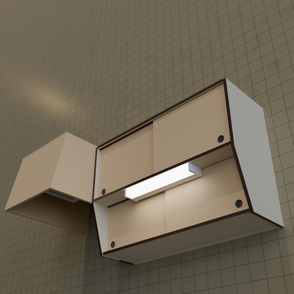 【3Dモデル】団地シリーズ:キッチンセット(kitchen set)