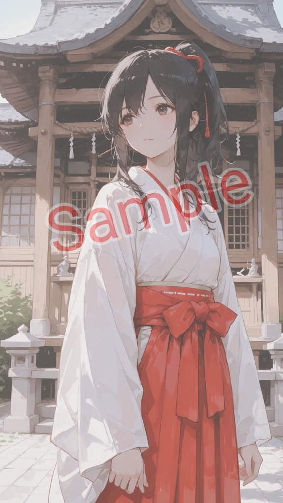 神無（かんな）　江戸に生きる巫女　高解像度イラストパック