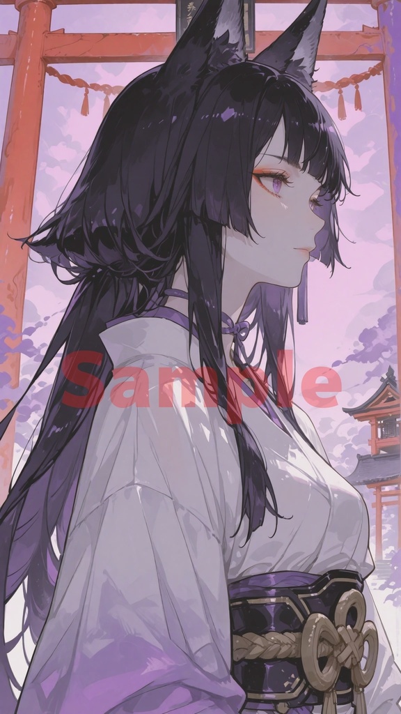 葉月（はづき）　江戸に生きる陰陽師×妖狐　高解像度画帖　“Hazuki” — An Onmyoji & Kitsune Living in Edo High-Resolution Art Collection