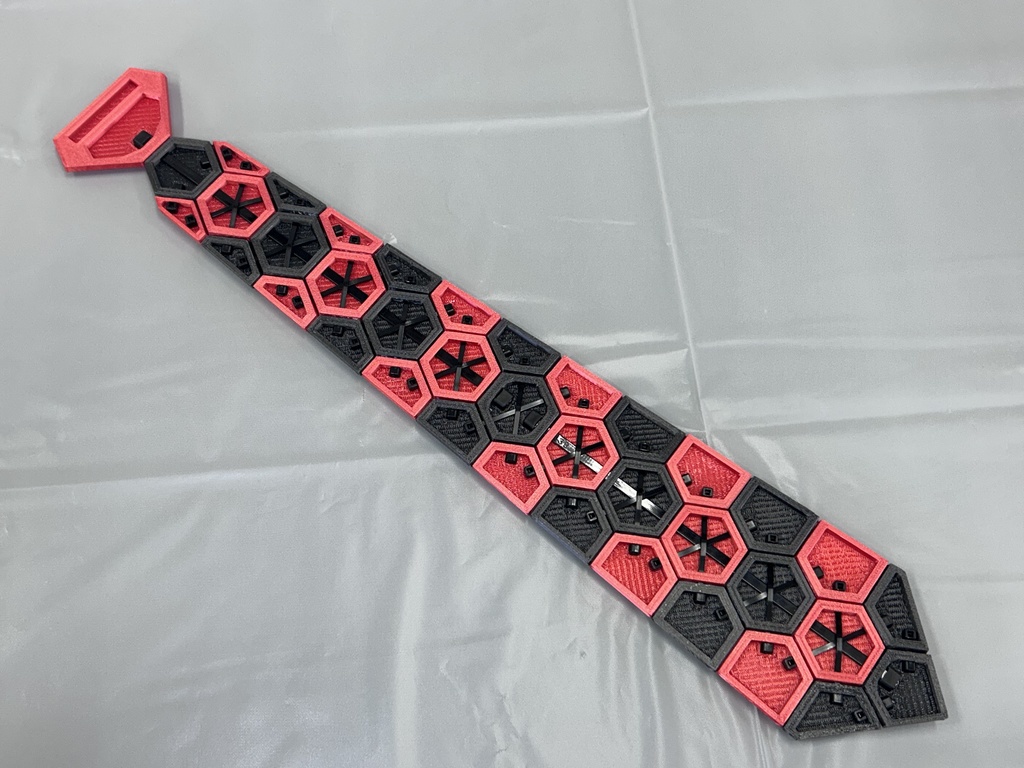 HEXネクタイ レッド×ブラック