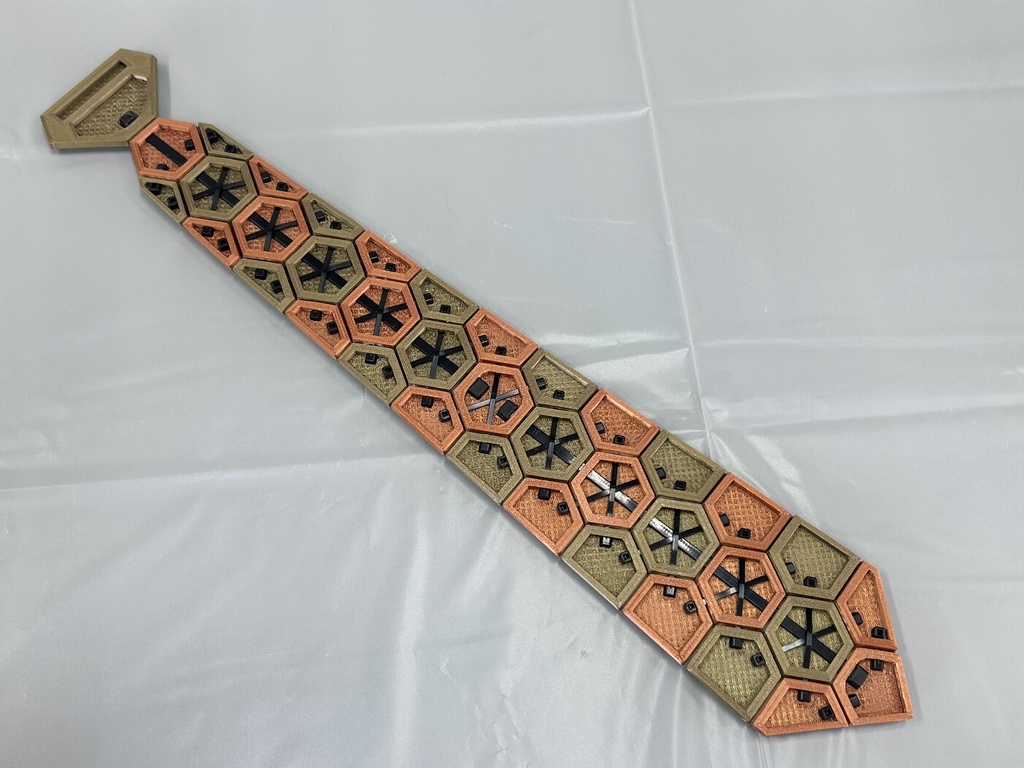 HEXネクタイ ゴールド×オレンジ