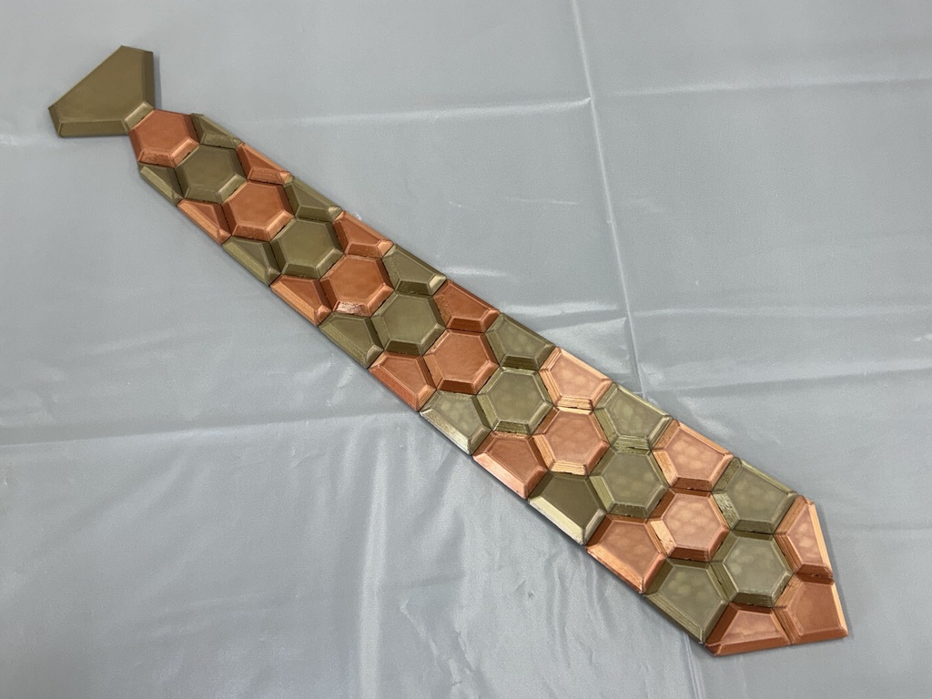 HEXネクタイ ゴールド×オレンジ