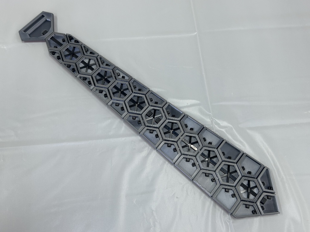 HEXネクタイ レッド+グレー