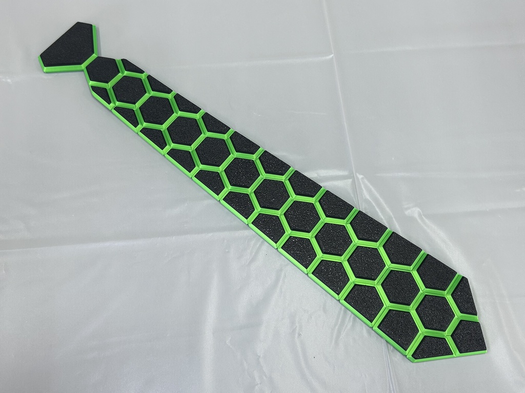 HEXネクタイ ブラック+グリーン