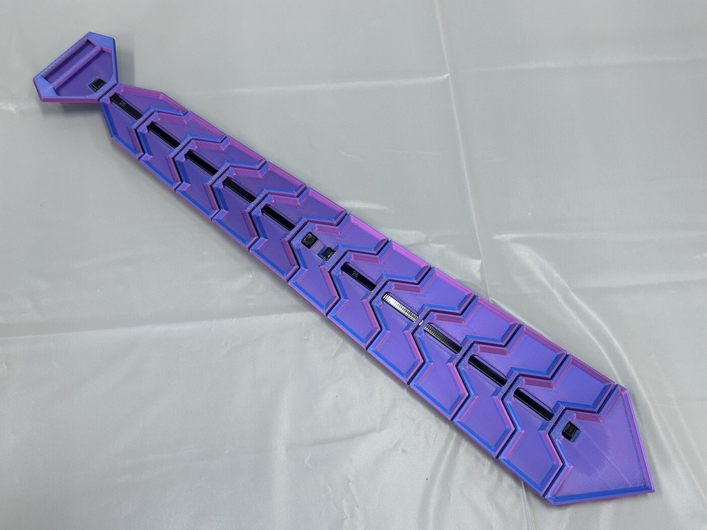 HEXネクタイ ブルー&ローズ