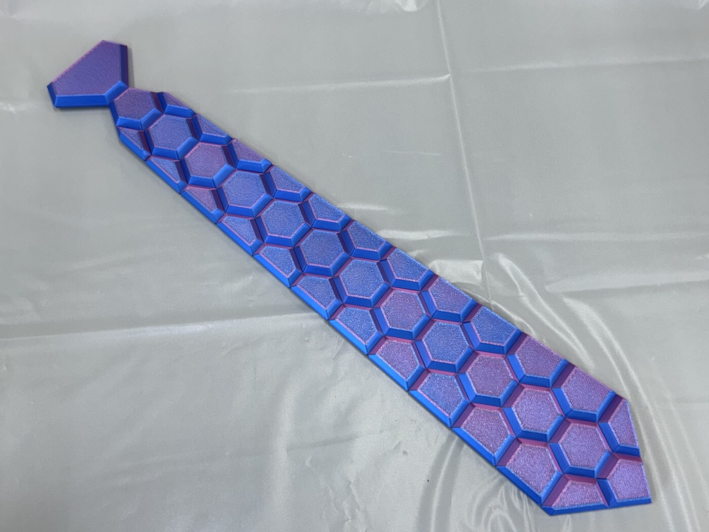 HEXネクタイ ブルー&ローズ