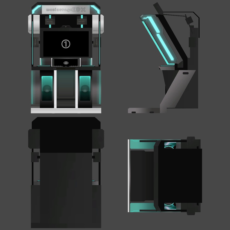 【3Dモデル】音楽ゲーム筐体「MusicStage」