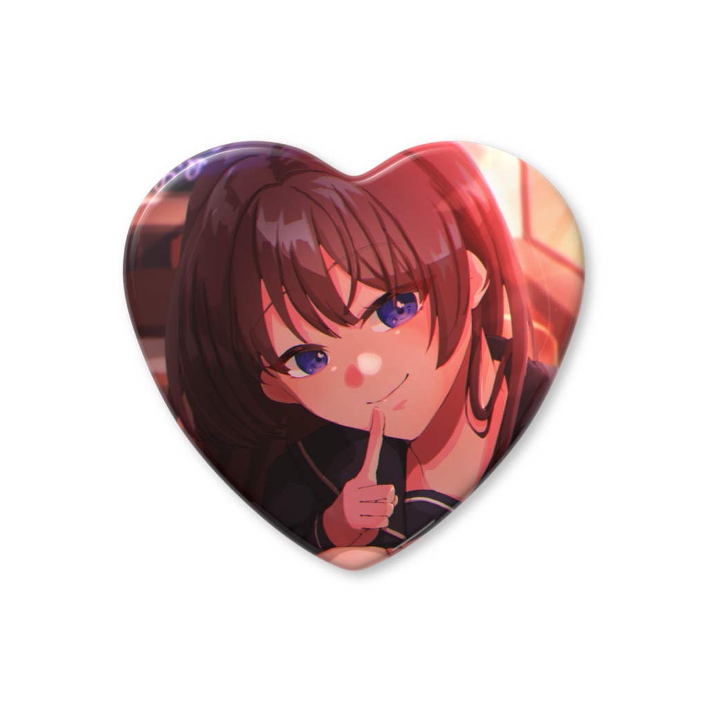 ハート缶バッチ