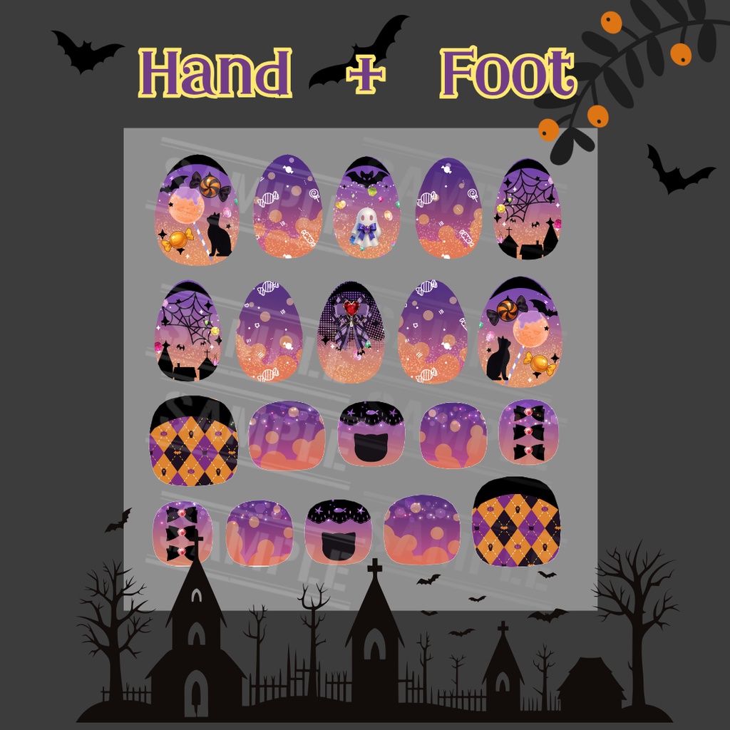【無料/free】Simple Gel Nail Texture【🎃ハロウィンネイル】
