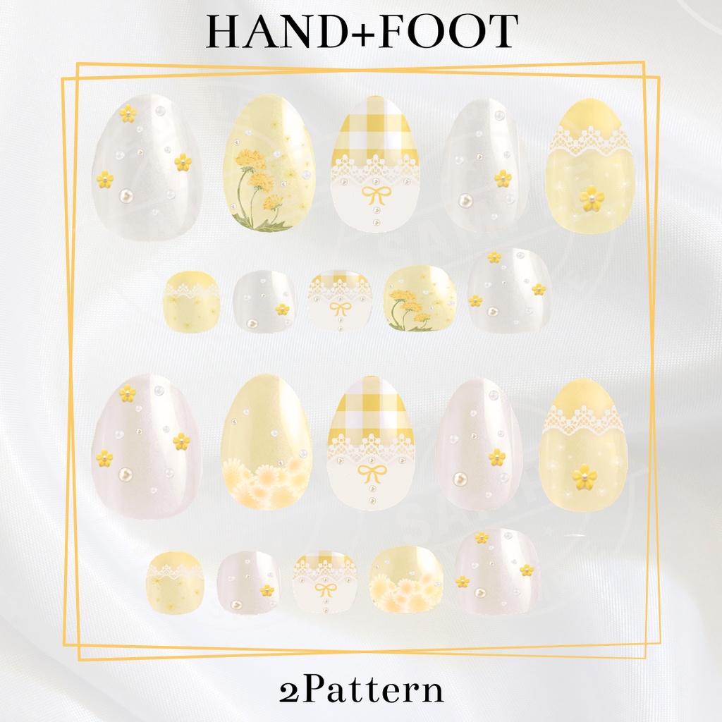 【Simple Gel Nail Texture】✨爽やか🌼ふらわぁねいる-Refreshing Floral Nail