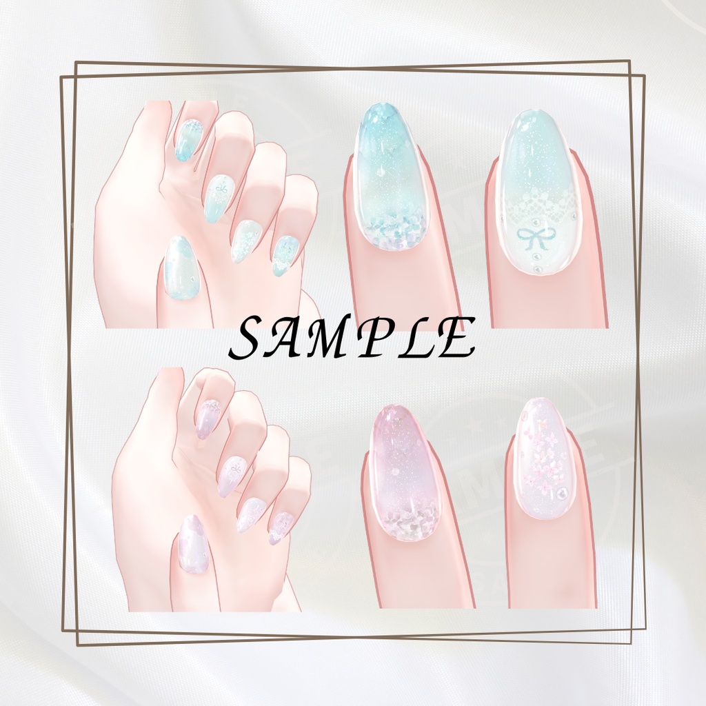 【Simple Gel Nail Texture】✨爽やか🌼ふらわぁねいる-Refreshing Floral Nail