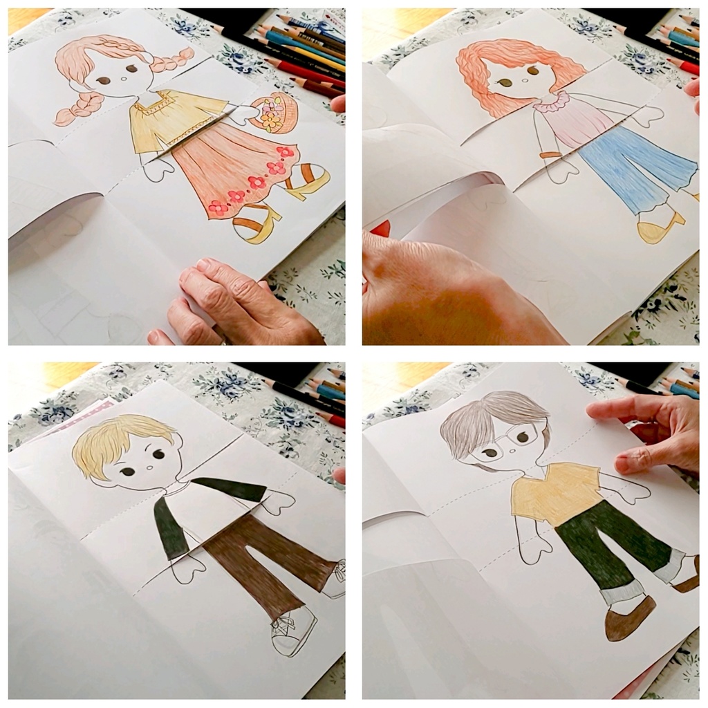 <無料テンプレート>自分で作る コーデノート 着せ替えノート テンプレート