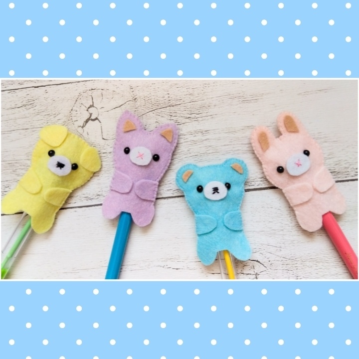 <無料型紙>アニマル ペンキャップ