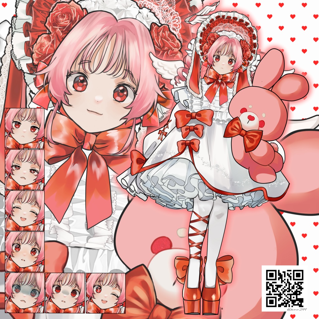 立ち絵素材_フリー素材イラスト_全身_天使イメージ_女の子
