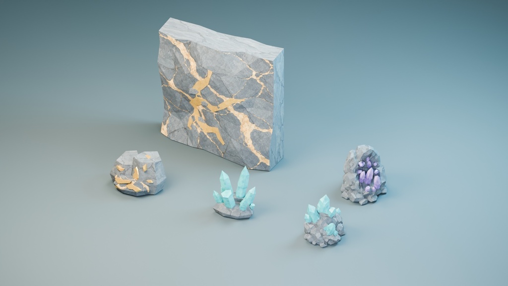 Treasure Mine Starter Pack — 133 Models + 12 Core / FBX GLB BLEND
