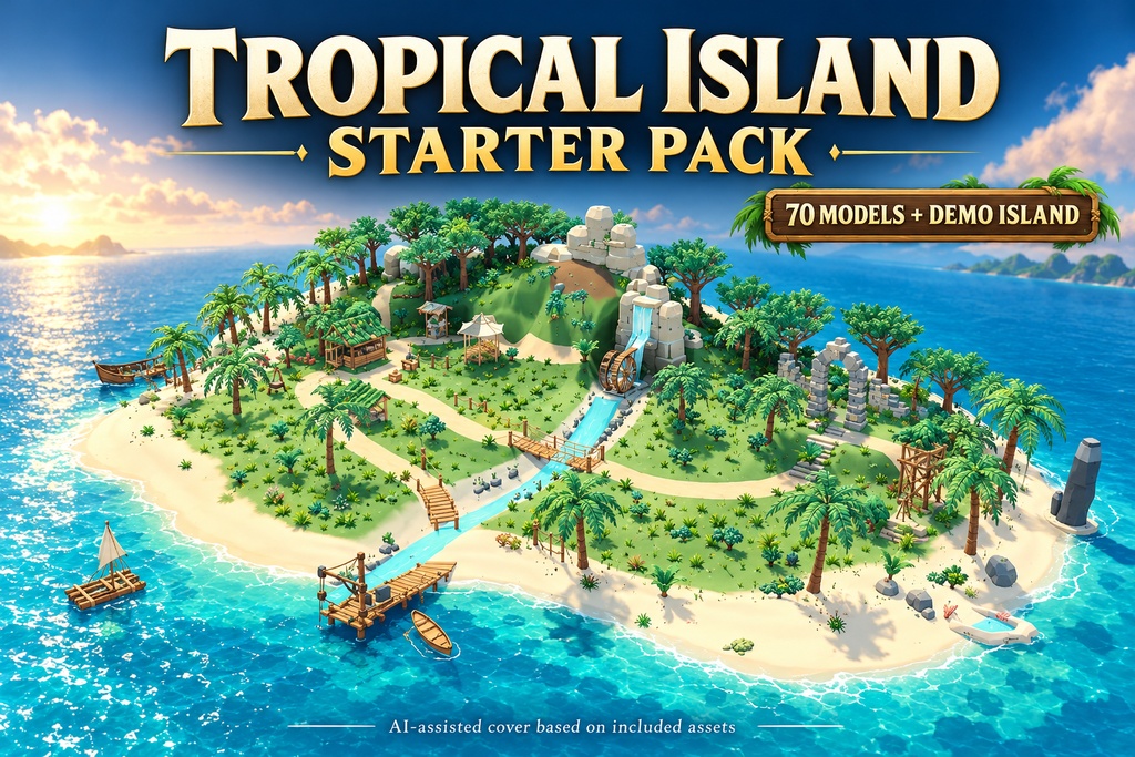 Tropical Island Starter Pack | 70 Models + Demo Island v1.2