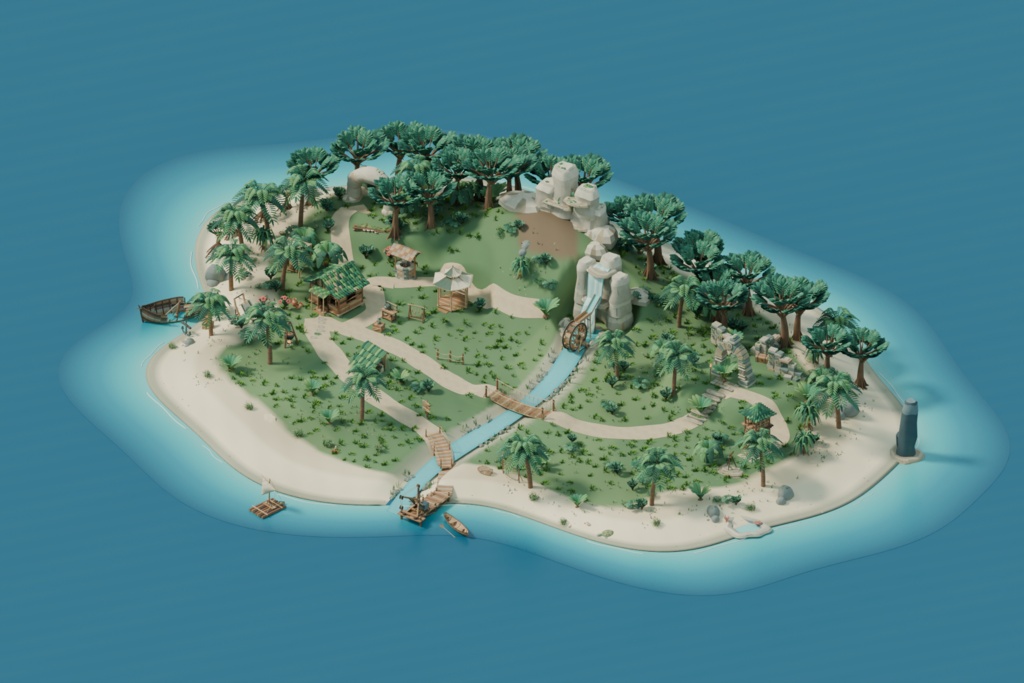 Tropical Island Starter Pack | 70 Models + Demo Island v1.2