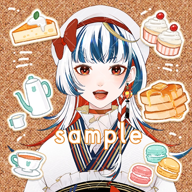 【シール風デコ素材】スイーツセット