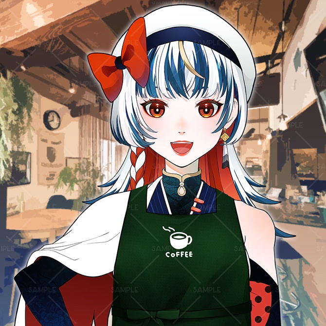 【着せ替え素材】カフェバイト風エプロン