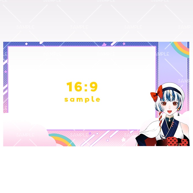 【配信用オーバーレイ】ゆめかわ背景素材(ゲーム配信)