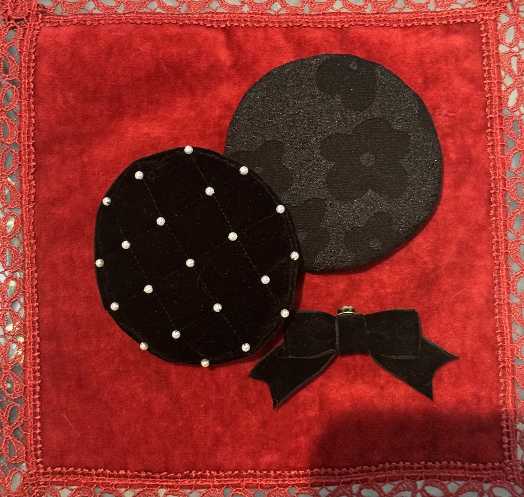 パールキルティングの4wayベレー帽