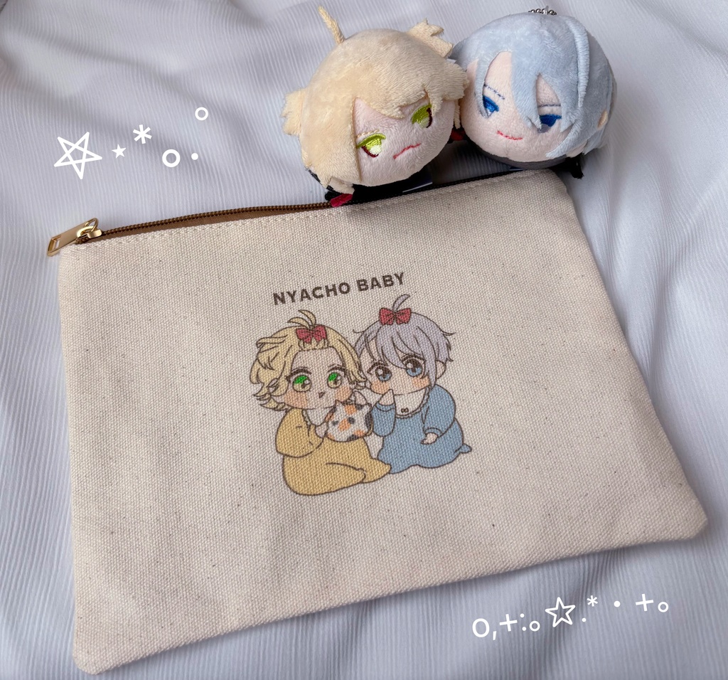 にゃちょべびフラットポーチ