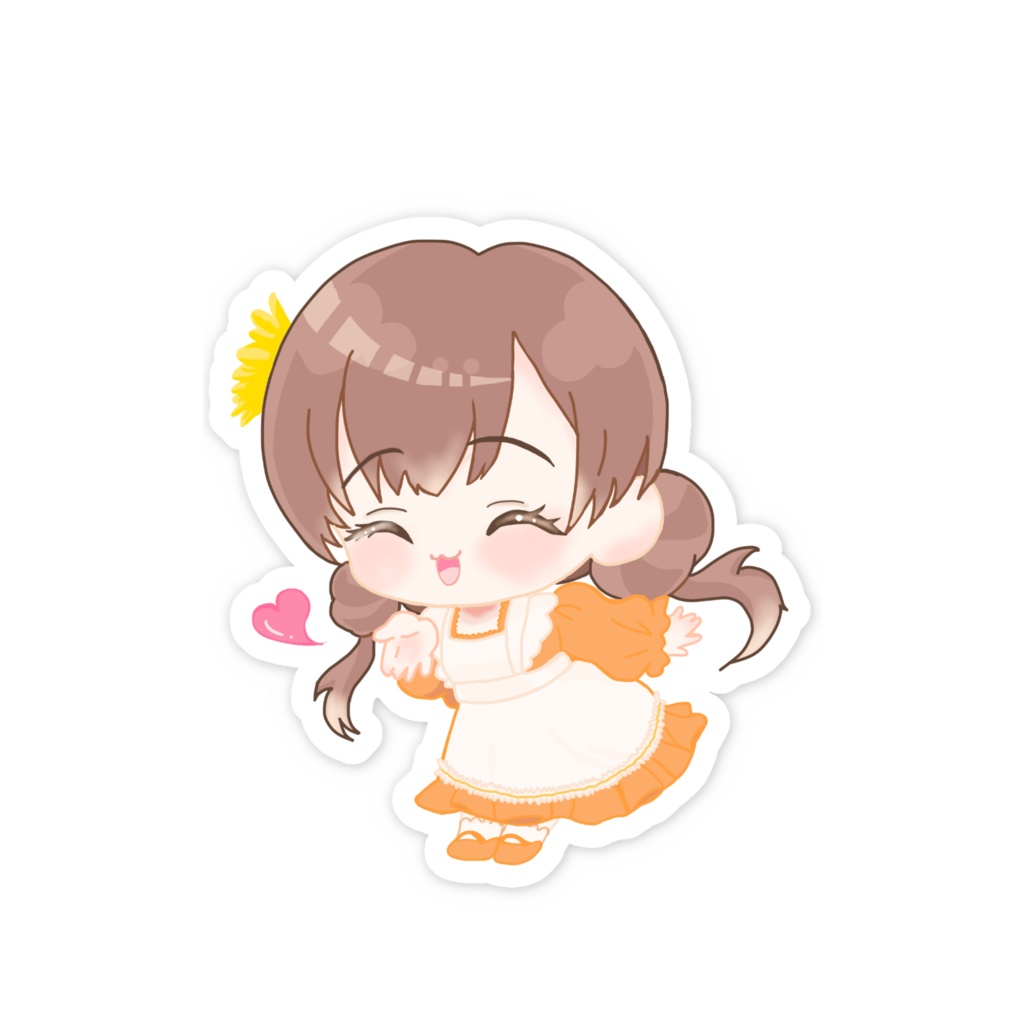 私服さよ(メガネなし)ステッカー