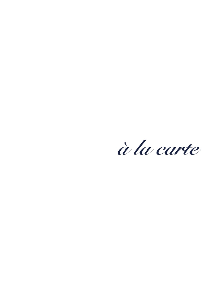 à la carte