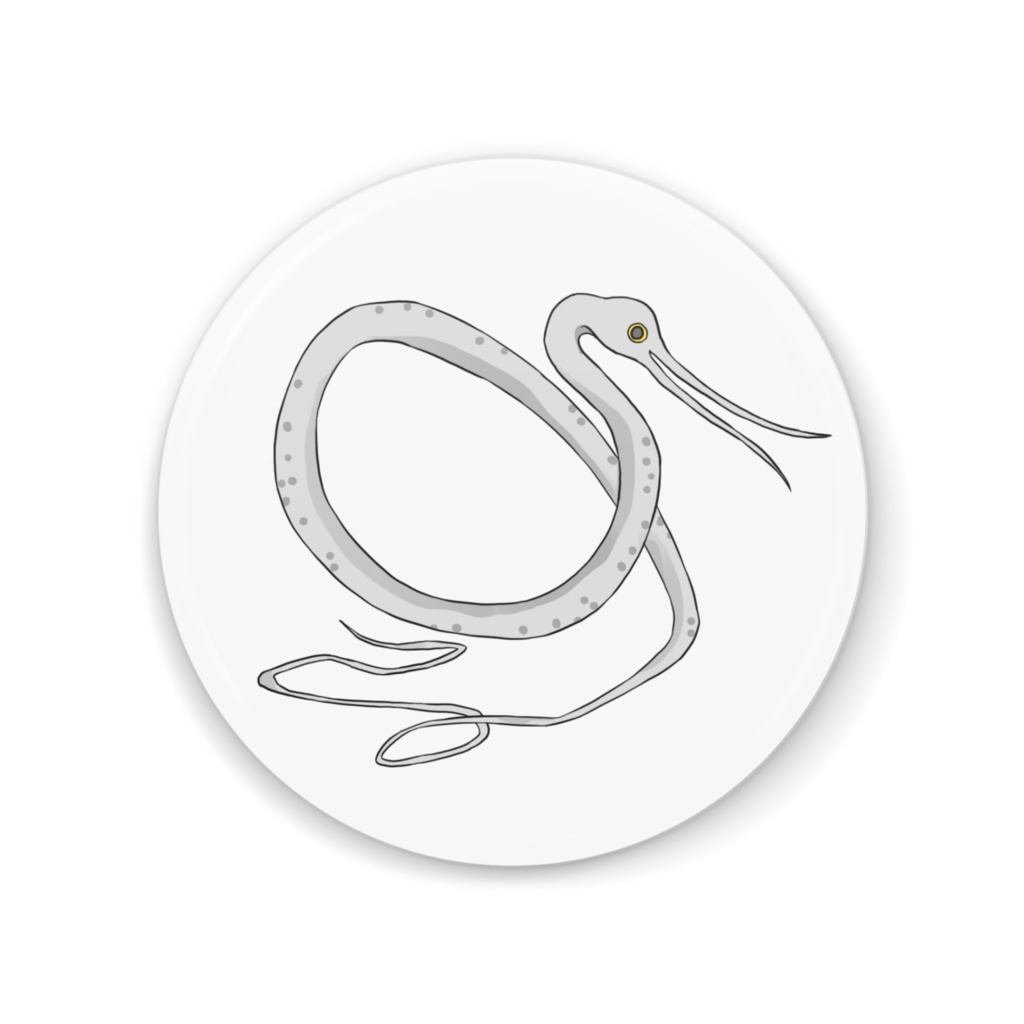 シギウナギさんの缶ミラー♪（深海生物シリーズ） Slender snipe eel【Deep Sea Creature】