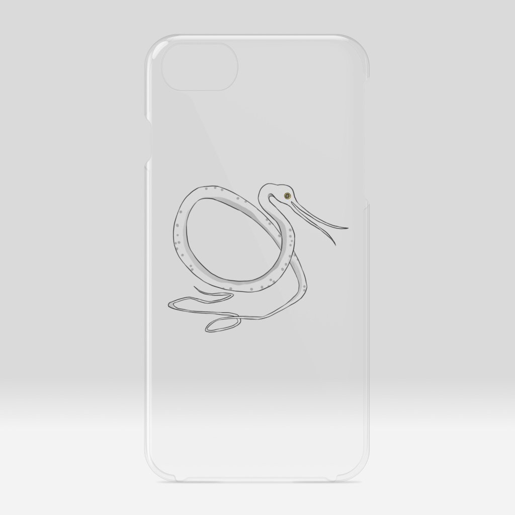 シギウナギさんのクリアiPhoneケース♪(深海生物シリーズ) Slender snipe eel【Deep Sea Creature】