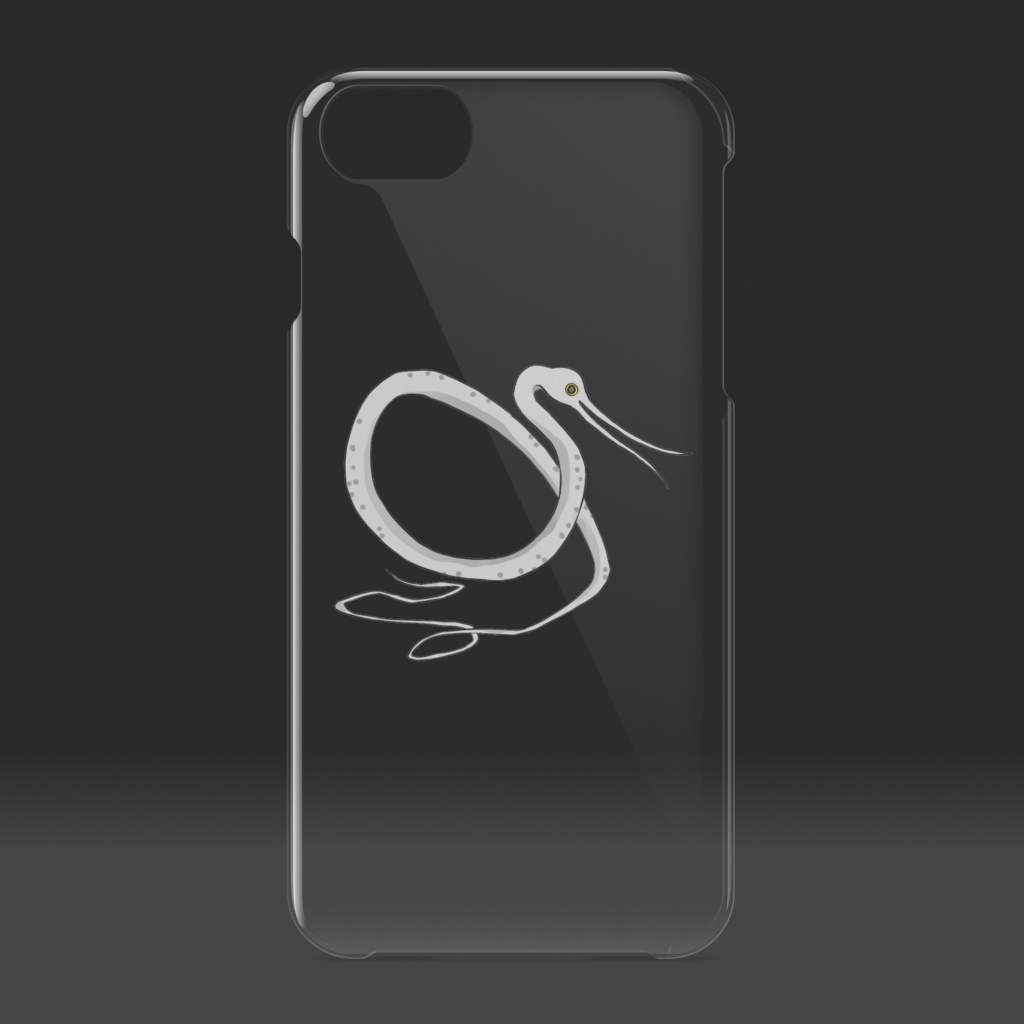 シギウナギさんのクリアiPhoneケース♪(深海生物シリーズ) Slender snipe eel【Deep Sea Creature】