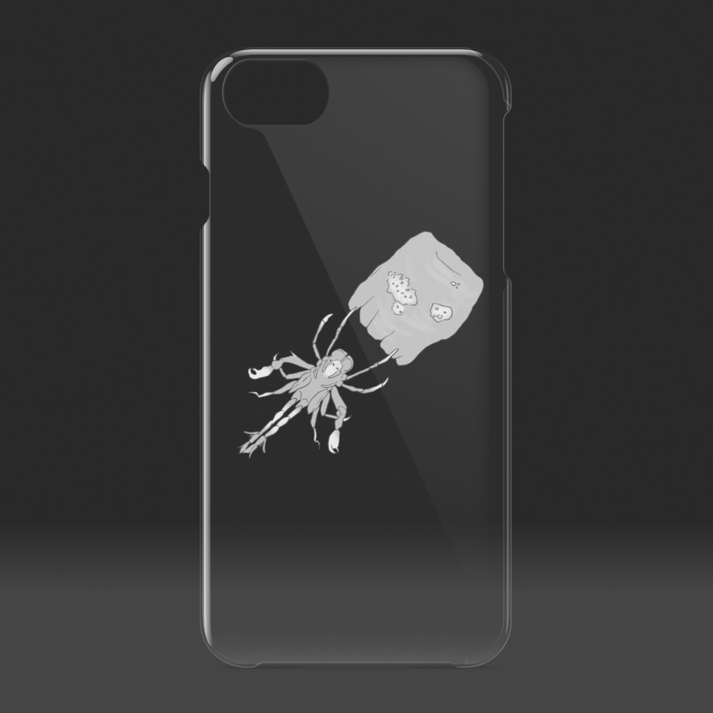 オオタルマワシさんのクリアiPhoneケース♪(深海生物シリーズ) Phronima sedentaria【Deep Sea Creature】