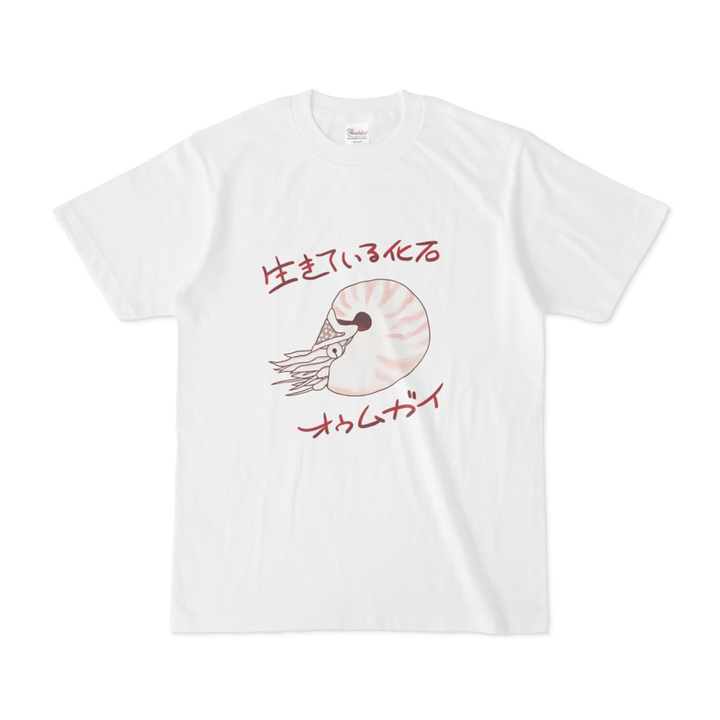 生きている化石・オウムガイさんのTシャツ♪（深海生物シリーズ） Nautilus 【Living fossil】