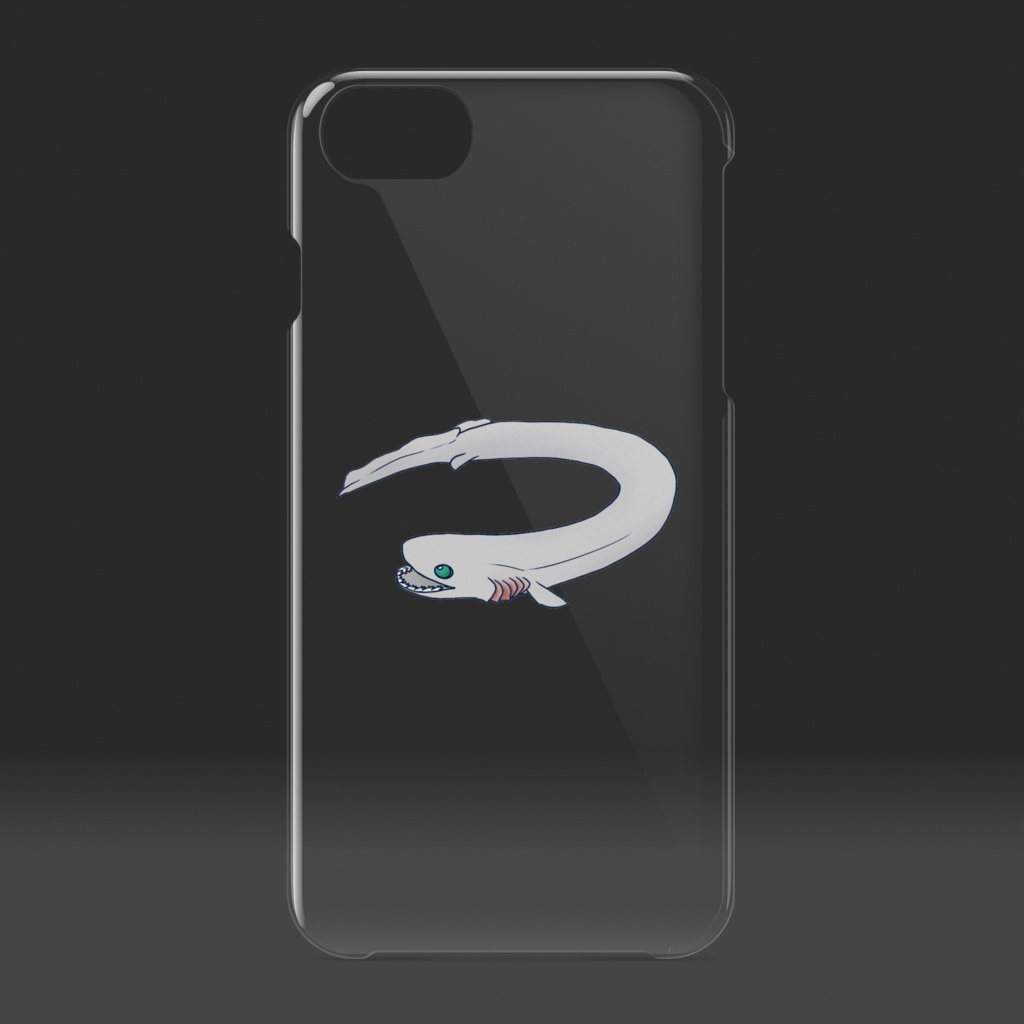 ラブカさんのクリアiPhoneケース♪(深海生物シリーズ)Frill shark 【Deep Sea Creature】