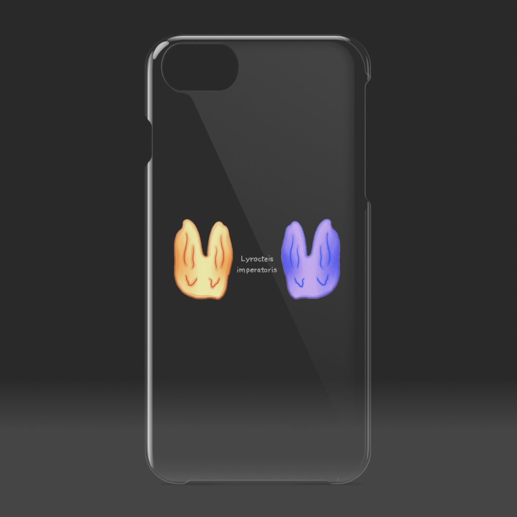 コトクラゲさん(黄&紫)のクリアiPhoneケース♪(深海生物シリーズ)jellyfish