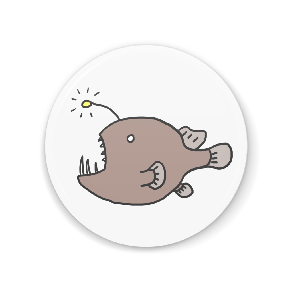 アンコウさんの缶ミラー♪（深海生物シリーズ） Anglerfish Goosefish