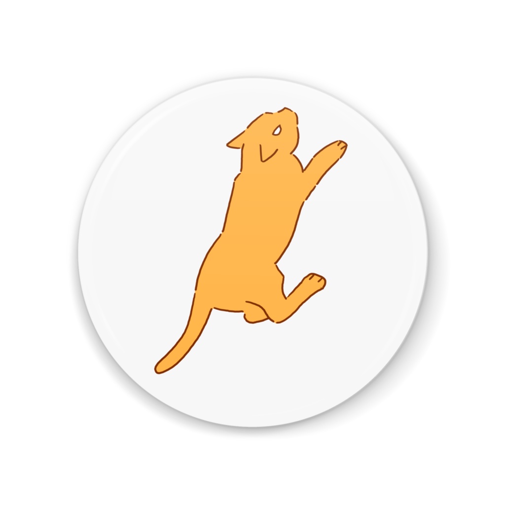よじ登ろうとしているネコさんの缶ミラー♪（オレンジver.）【猫グッズ】orange cat