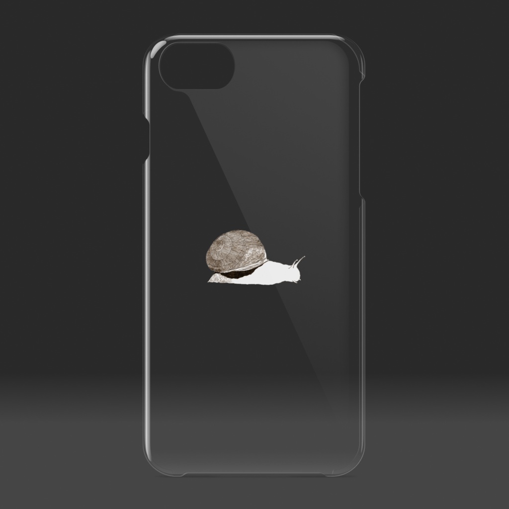ちょっとリアルなかたつむりさんのクリアiPhoneケース♪Snail