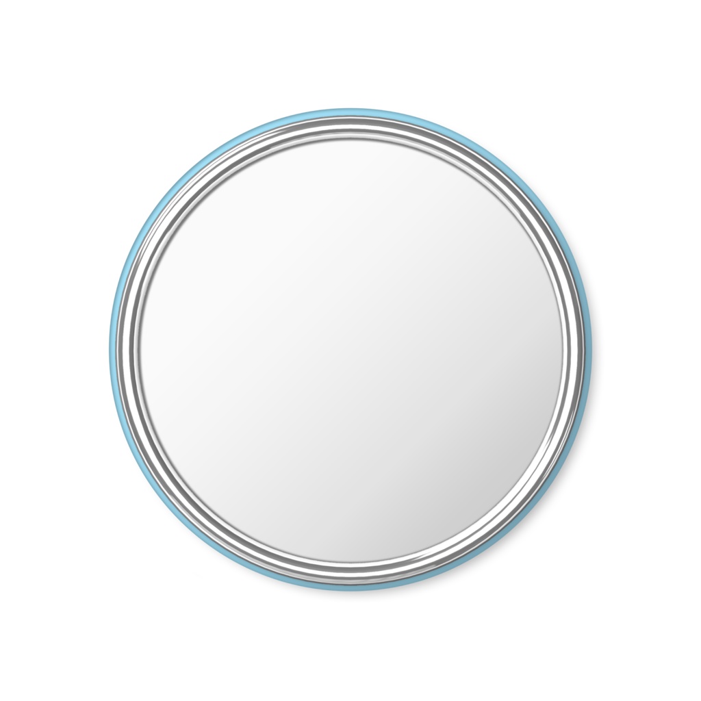 エネルギーと質量の等価性を表すネコさんの缶ミラー♪(水色ver.)【猫グッズ】Theory of relativity & cat